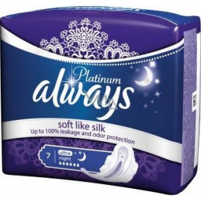 Always Platinum Ultra Night sanitary towels with wings 7 pieces