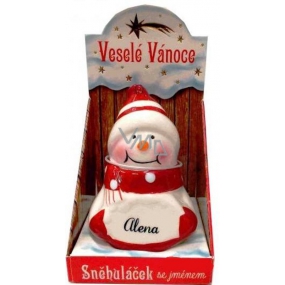 Nekupto Snowman named Alena Christmas decoration size 8 cm