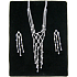 Necklace silver strass with stones 38 cm + earrings 1 pair
