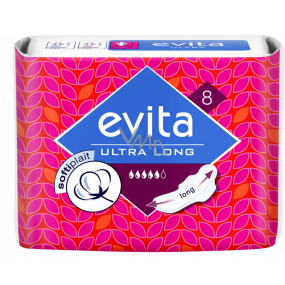 Evita Ultra Long Softiplait sanitary napkins with wings 8 pieces