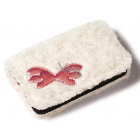 Nici Plush wallet 16x9,5 cm - white