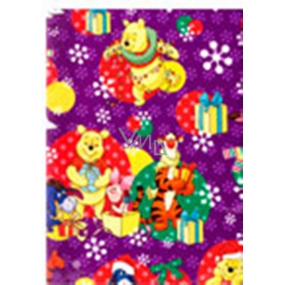 Ditipo Gift wrapping paper 70 x 200 cm Christmas Disney Winnie the Pooh purple