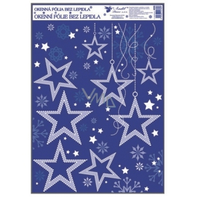 Window foil without glue corner with glitter and snow effect of the star 38 x 30 cm No. 2