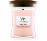 WoodWick Coastal Sunset - Coastal Sunset scented candle with a wooden wick and lid glass small 85 g