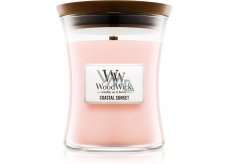 WoodWick Coastal Sunset - Coastal Sunset scented candle with a wooden wick and lid glass small 85 g