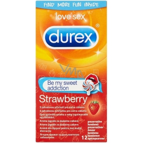 Durex Strawberry condom with strawberry flavor for extra fun nominal width: 56 mm 12 pieces