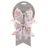 White bow with red snowflakes 13 cm, 2 pieces