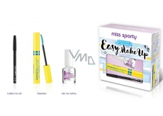 Miss Sports Studio Lash 3D Volumythic Mascara + Nail Expert Glossy + Eye Pencil Cosmetic Set