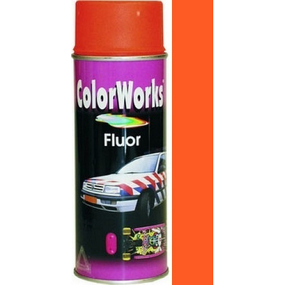 Color Works Fluor 918540 Phosphorescent Orange Nitrocellulose Lacquer 400 ml