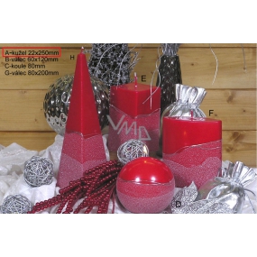 Lima Artic candle red cone 22 x 250 mm 1 piece