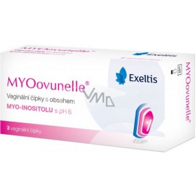 Exeltis MYOovunelle vaginal suppositories containing myo-inositol with pH 6, creates optimal conditions for helping fertilization of the egg 3 pieces
