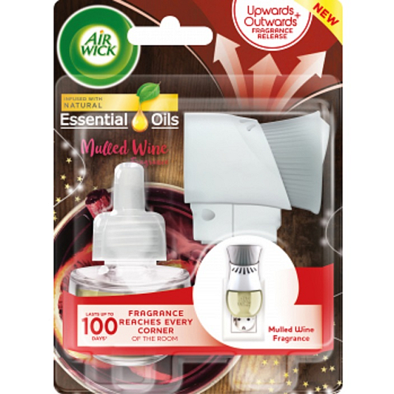Air Wick Essential Oils Mulled Wine - The smell of mulled wine electric air freshener complete 19 ml