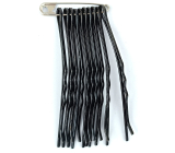 Duko Hair clips black lacquer 7 cm 10 pieces