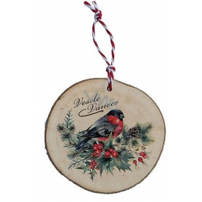 Bohemia Gifts Handmade Christmas ornament wooden Bird 6 cm