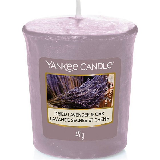 Yankee Candle Dried Lavender & Oak - Dried Lavender and Oak Scented Votive Candle 49 g