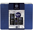 Nivea Men Deep Active shower gel 250 ml + aftershave 100 ml + antiperspirant deodorant roll-on 50 ml + cream 150 ml, cosmetic set for men