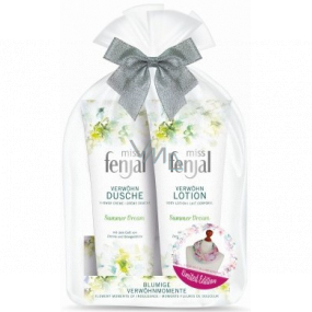Fenjal Miss Summer Dream shower gel for women 200 ml + body lotion 200 ml + scarf 1 piece, cosmetic set
