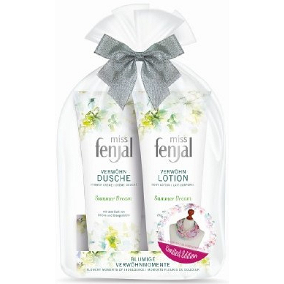 Fenjal Miss Summer Dream shower gel for women 200 ml + body lotion 200 ml + scarf 1 piece, cosmetic set