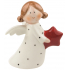 Porcelain angel with a star 10 cm standing