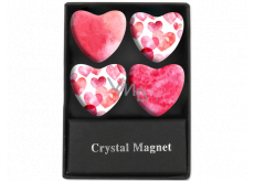 Albi Crystal Magnets Circles Pink Hearts 4 Pieces