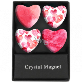 Albi Crystal magnets Pink heart 4 pieces