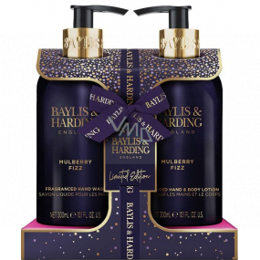 Baylis & Harding Mulberry Fizz hand soap 300 ml + hand and body lotion 300 ml, cosmetic set for women