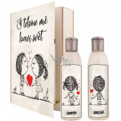 Bohemia Gifts I enjoy the world of shower gel 200 ml + hair shampoo 200 ml, book cosmetic set