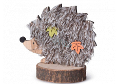 Emocio Decoration Hedgehog wooden natural, brown 130 x 110 mm