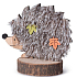 Emocio Decoration Hedgehog wooden natural, brown 130 x 110 mm