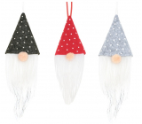 Elf with felt hat with polka dots 16 cm 1 piece for hanging