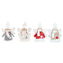 Angel in knitted dress for hanging 13,5 cm mix of motifs