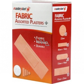 Masterplast Fabric Assorted Plasters patch mix box of 50 pieces