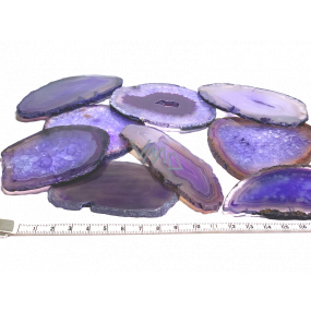 Agate purple slice, natural stone 1 piece