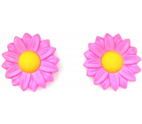 Plastic Nova Daisy hair elastic band pink 2 pieces