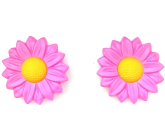 Plastic Nova Daisy hair elastic band pink 2 pieces