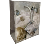 Nekupto Gift paper bag 14 x 11 x 6,5 cm Christmas gift silver