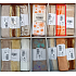 Ditipo Fabric ribbon Flora orange translucent with flowers 2 m x 40 mm