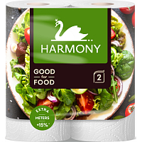 Harmony Good For Food 2-ply kitchen towels, 2 rolls