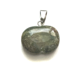 Heliotrope / Bloodstone Apple of knowledge pendant natural stone 1,5 cm, stone of courage