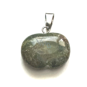 Heliotrope / Bloodstone Apple of knowledge pendant natural stone 1,5 cm, stone of courage