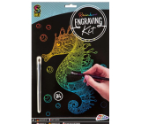 S ART Scratching rainbow picture Seahorse 1 piece