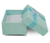 Gift box with jewelry sponge and ribbon 4 x 4 x 2.5 light blue 1 piece