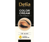 Delia Cosmetics Color Cream Coloring eyebrow cream with argan oil 1.0 Black 15 ml + 15 ml