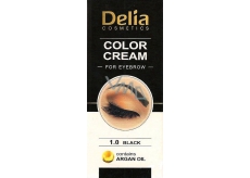 Delia Color Cream barvící krém na obočí s arganovým olejem 1.0 Black 15 ml + 15 ml