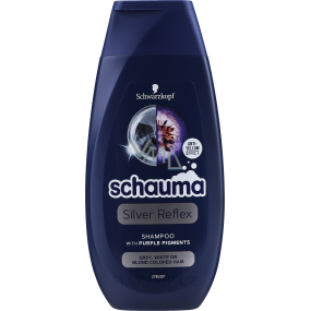 Schauma Silver Reflex Shampoo for Colored Blonde, Gray, or White Hair, Anti-Yellow Tones 250 ml