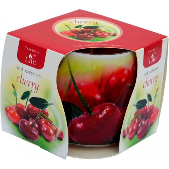 Essences of Life Cherry aromatic candle in glass 100 g
