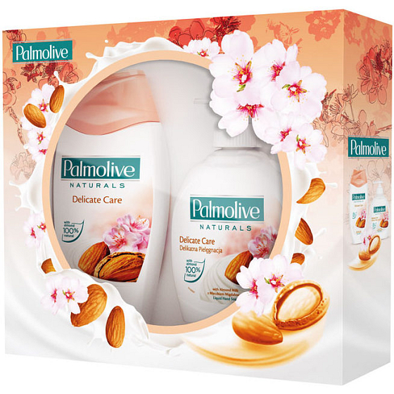 Palmolive Almond care liquid soap Naturals Almond 300 ml + shower gel Naturals Almond 250 ml, cosmetic set