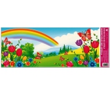 Window foil without glue landscape with rainbow and tulip 60 x 22.5 cm 1 piece