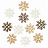 Wooden snowflakes 4 cm 12 pieces