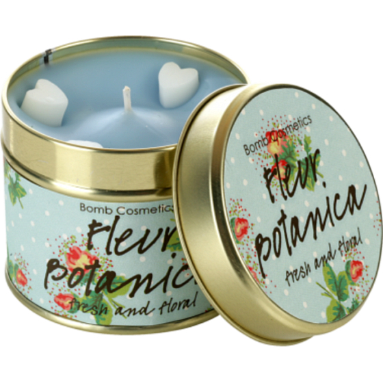 Bomb Cosmetics Botanical Scented natural, handmade candle in a tin can burns for up to 35 hours